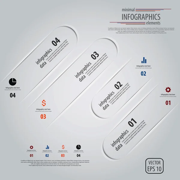 Diseño de infografías mínimas. Vector — Archivo Imágenes Vectoriales