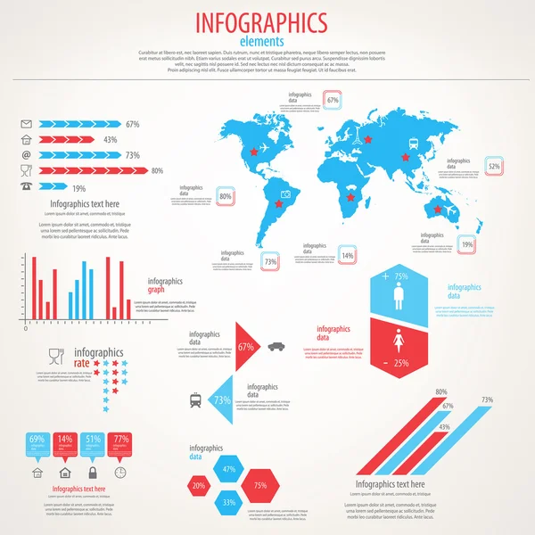 Cestovní sada infografiky. světové mapy a informační grafika. vec — Stockový vektor