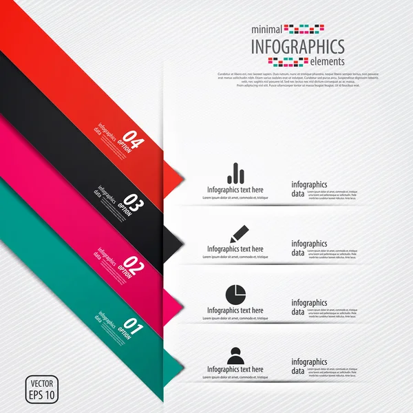 Diseño de infografías mínimas. Vector — Vector de stock