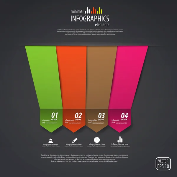 Design infografico minimo. Vettore — Vettoriale Stock