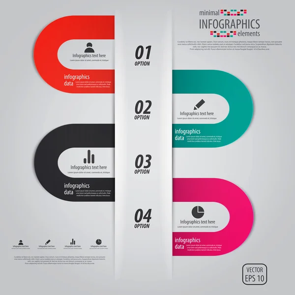 Design infografico minimo. Vettore — Vettoriale Stock