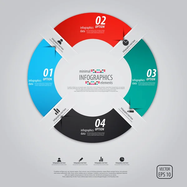 Design infografico minimo. Vettore — Vettoriale Stock