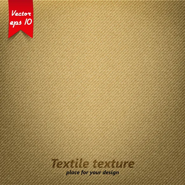 Brown Fabric Texture. Vector — Stock Vector