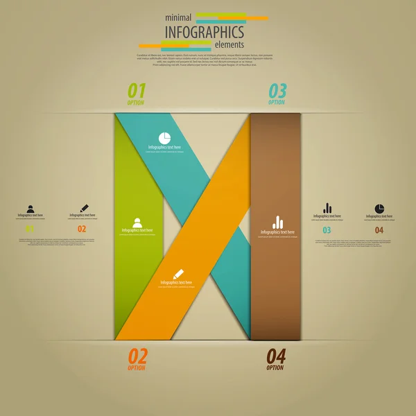 Minimales Design der Infografik. Vektor — Stockvektor