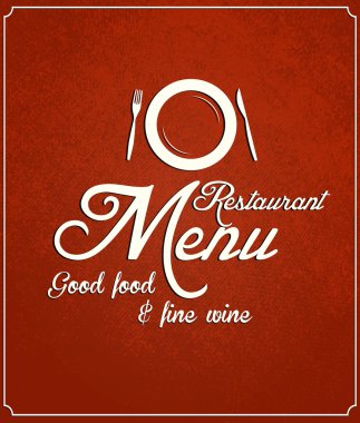 Restoran menüsü tasarımı. Vektör