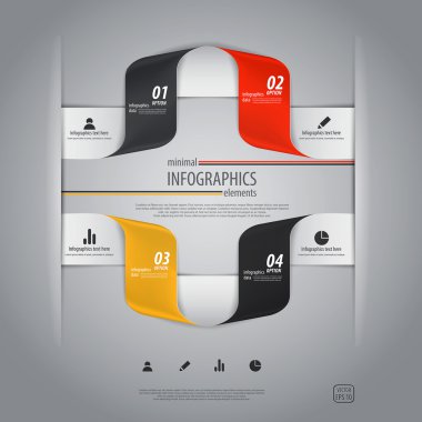 minimal infographics tasarım. vektör