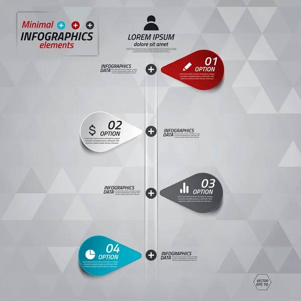 Design infografico minimo. Vettore — Vettoriale Stock