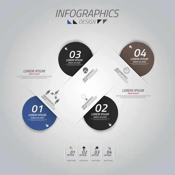 Minimale infographics ontwerp. vector — Stockvector