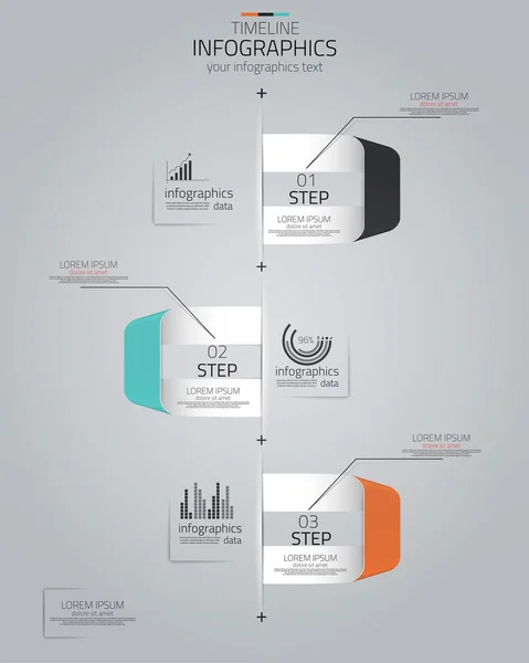 Minimale infographics ontwerp. vector — Stockvector