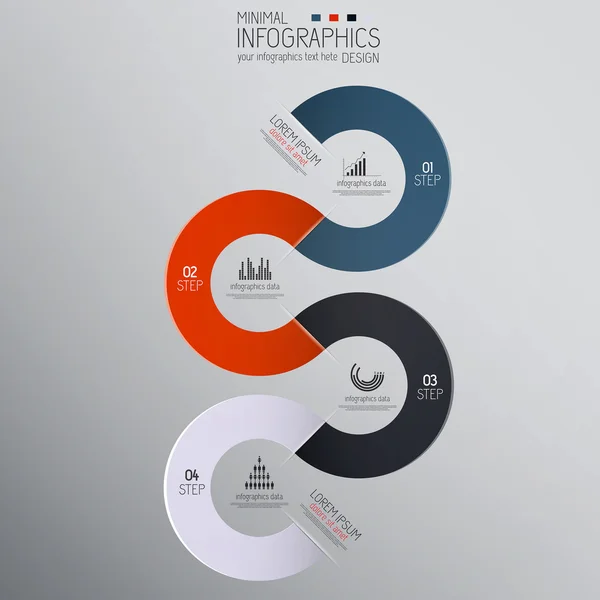 Diseño de infografías mínimas. Vector — Vector de stock