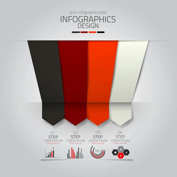 Diseño de infografías mínimas. Vector — Vector de stock