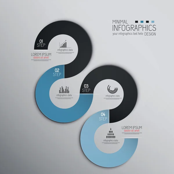 Minimal infographics tasarım. vektör — Stok Vektör