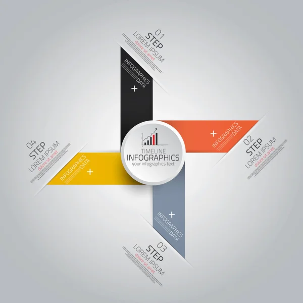 Design mínimo de infográficos. Vetor —  Vetores de Stock