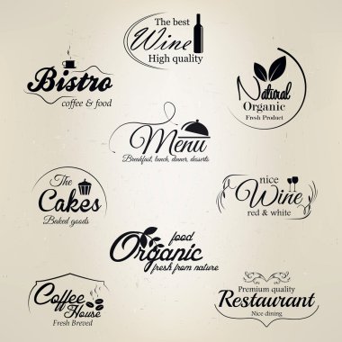 Restoran ve kafe etiketleri