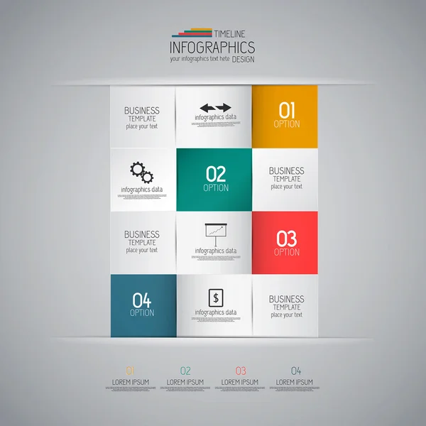 Diseño de infografías mínimas. Vector — Vector de stock