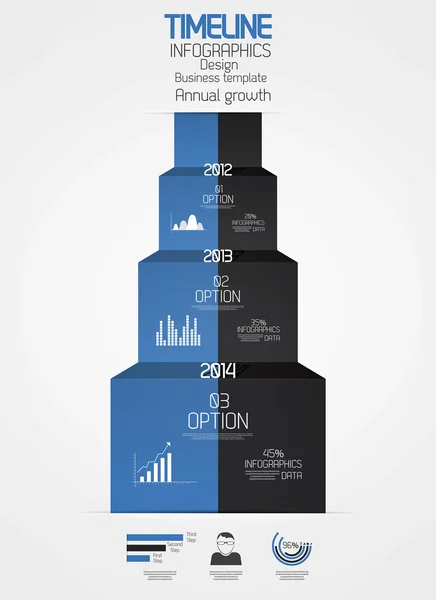 Minimal infographics design.timeline. vektör — Stok Vektör