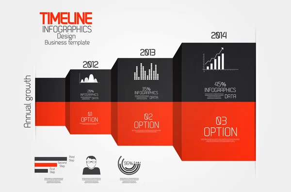Minimale Infografik design.timeline. Vektor — Stockvektor