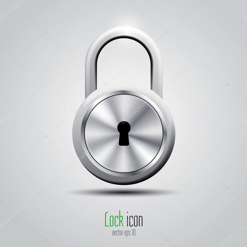 3d lock icon. Vector