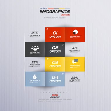 minimal infographics tasarım. vektör