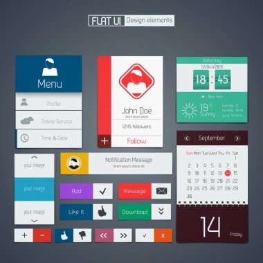 kullanıcı arabirimi öğeleri web ve mobile.icons ve buttons.flat tasarımı için. ve