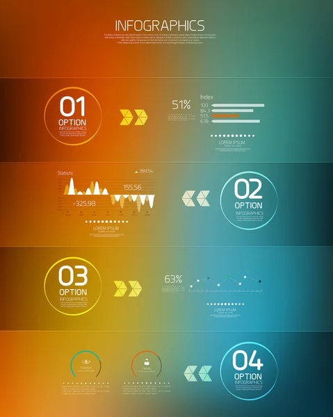 Design mínimo de infográficos — Vetor de Stock