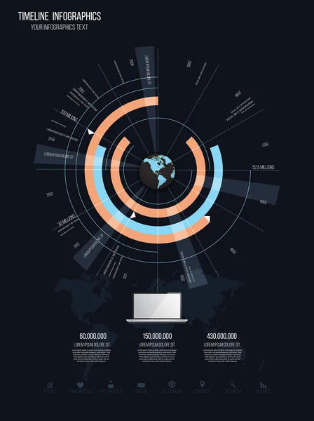 Minimální infografiky design.timeline. vektor — Stockový vektor