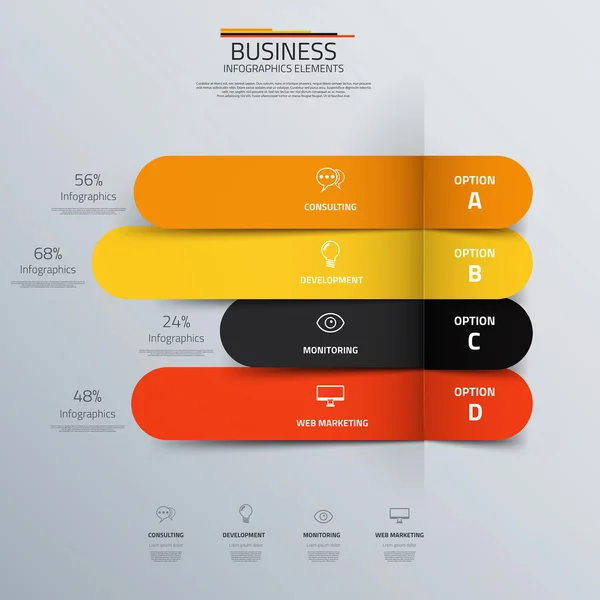 Business koncept infographic mall — Stock vektor