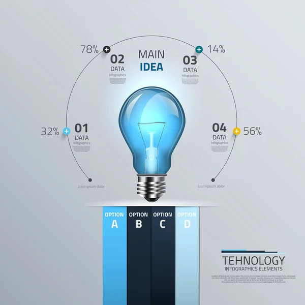 Creative light bulb — Stock Vector