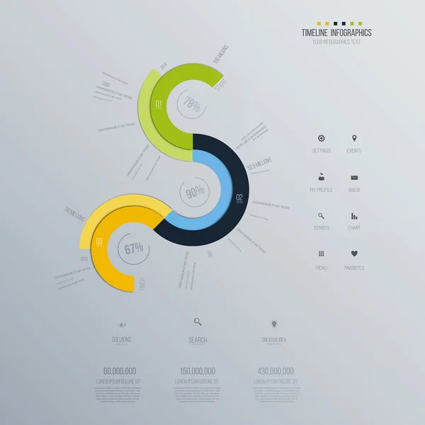 Minimale infographics design.timeline. vector — Stockvector