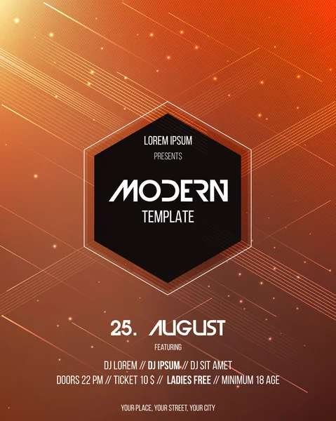 parti poster şablonu. vektör