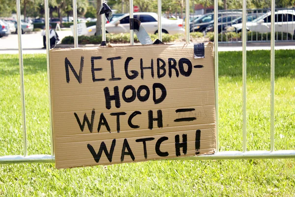 Cardboard sign at Zimmerman Trial — Stock Photo, Image
