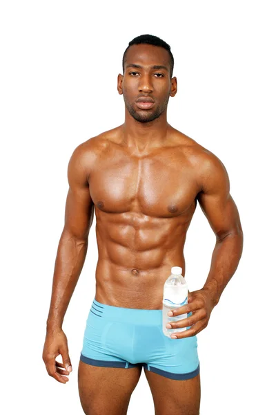 Bonito homem negro muscular (3 ) — Fotografia de Stock