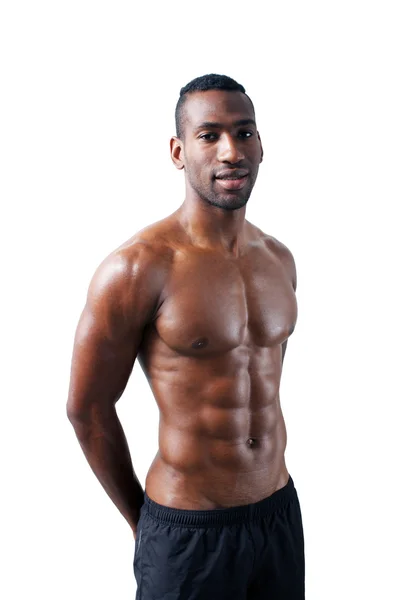 Bonito homem negro muscular (15 ) — Fotografia de Stock
