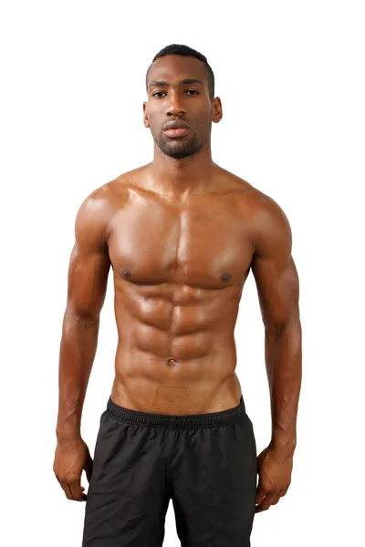 잘생긴 근육 질의 흑인 남자 (14) 로열티 프리 스톡 이미지