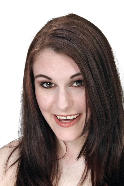 Belle, Souriante Brunette Headshot — Photo