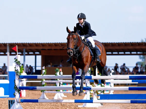 Competitions on a show jumping. — Stock Photo, Image