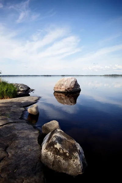 Water landscape with stones. — Stock Photo, Image