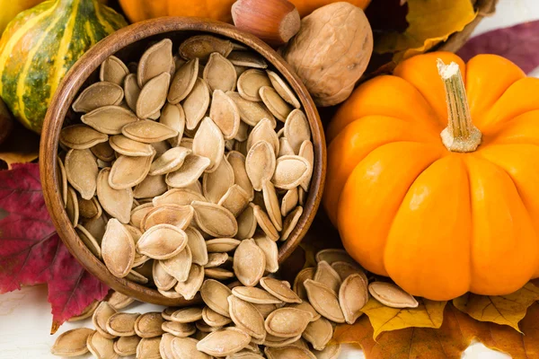 Healthy Toasted Pumpkin Seeds Royalty Free Stock Images