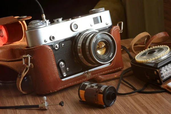 Oldtimer-Filmkamera lizenzfreie Stockbilder