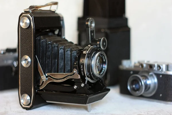 Antieke Film Afstandszoeker Slr Camera — Stockfoto