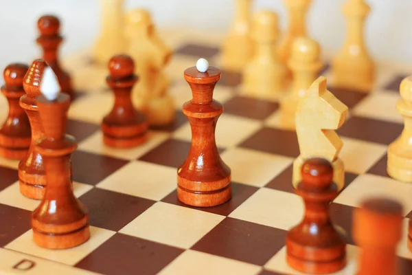 Черная Шахматная Королева Шахматной Доске Стоковое Фото