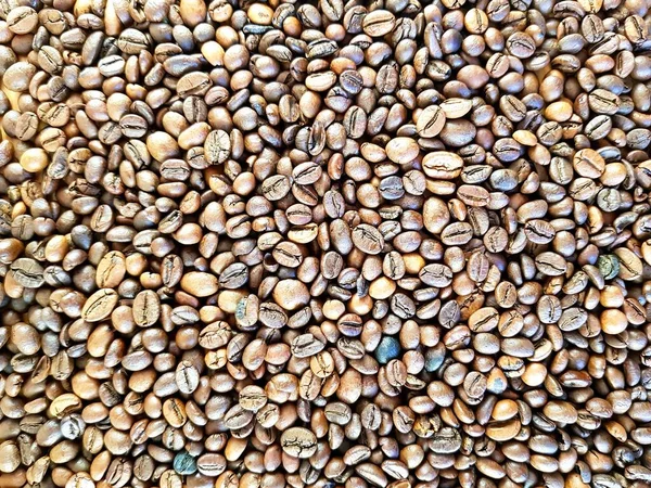 Dark Roasted Brown Coffee Beans — Stock Photo, Image