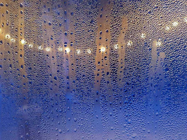 Dew Drops Window Glass — Stock Photo, Image