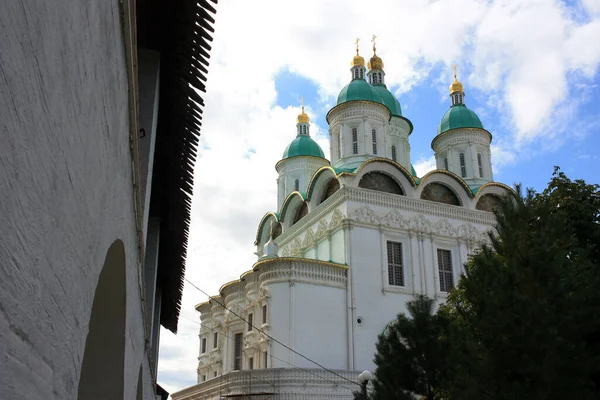 Dômes Verts Église Orthodoxe — Photo