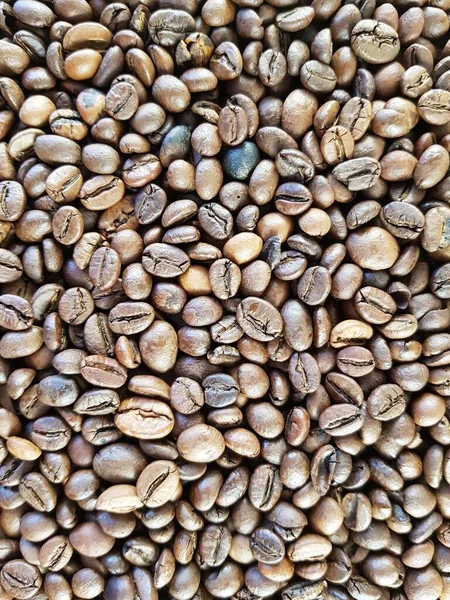 Bruine Koffiebonen Voor Koffie — Stockfoto