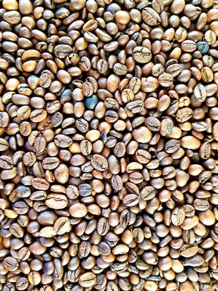 Bruine Koffiebonen Voor Koffie — Stockfoto