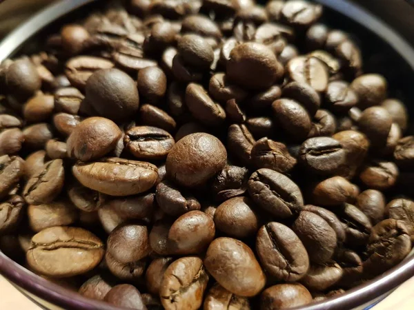 Brown Coffee Beans Jar — Stock Photo, Image