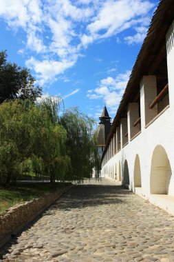 Ortaçağ kalesinin duvarları ve kuleleri