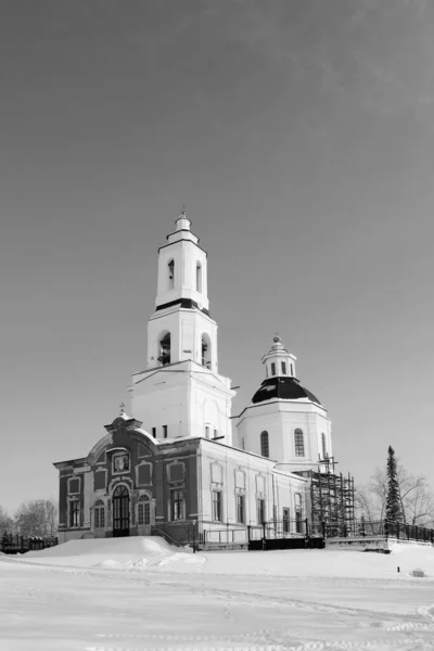 Християнська Церква Сніговому Полі — стокове фото