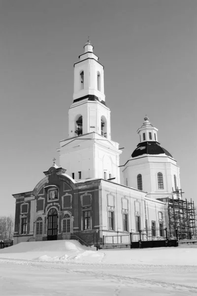 Християнська Церква Сніговому Полі — стокове фото